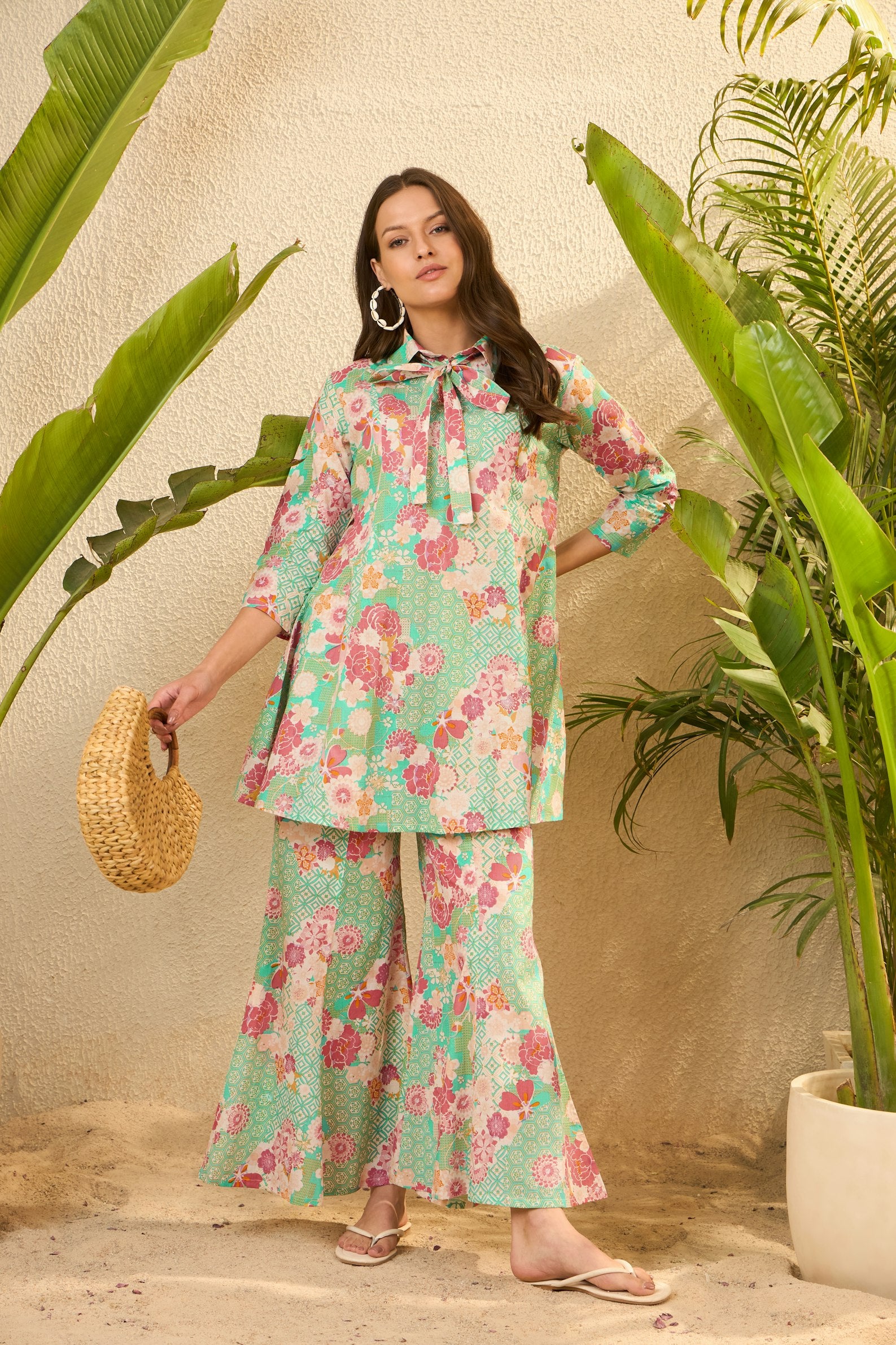 Summer Outfit — Green Floral